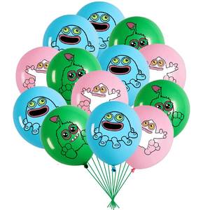 Set Decorazioni per Festa My Singing Monster, Palloncini, Decorazioni per Torte, Accessori per Feste di <span class=keywords><strong>Compleanno</strong></span>, Decorazioni Fai-da-Te per la Casa - Product Image 3