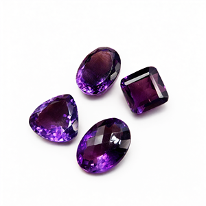 Piedras preciosas sueltas facetadas de amatista en formas mixtas - Royal Radiance - Lote de 4 unidades - Product Image 2