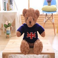 Peluche ours en peluche en tricot avec fourrure bouclée, poupée en peluche pour enfants et bébés, cadeau doux pour la Saint-Valentin et les anniversaires