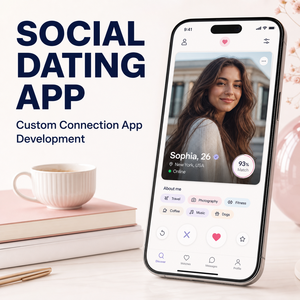 Desarrollo de Aplicaciones de Citas y Redes Sociales Personalizadas para iOS y Android con Perfiles de Usuario, Emparejamiento por Deslizamiento y Chat Instantáneo - Product Image 1