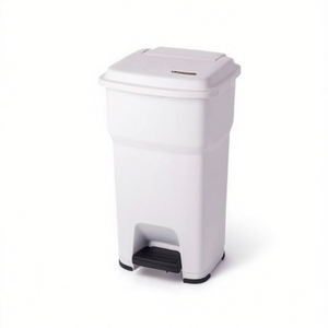 Cestino per Rifiuti con Pedale 85 L Bianco Stile Elegante per Casa e Ufficio - Product Image 2