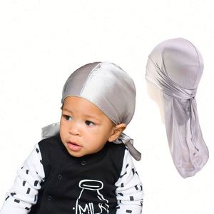 Durag de Satén para Niños, Protección para la Cabeza, Regalo Infantil, Estilo Sedoso, para Todas las Temporadas - Product Image 1