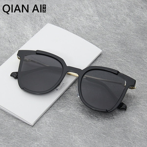 Lunettes de soleil polarisées Qianai unisexes, protection UV400, monture large, design irrégulier, pour la protection solaire, les voyages, la conduite, la mode - Product Image 2