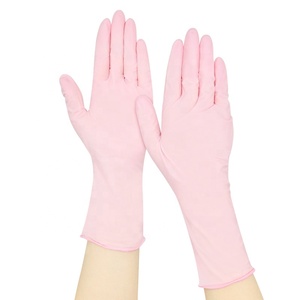 Guantes de Nitrilo Largos con Puño, Impermeables, Resistentes al Aceite, Rosados, 4 mil, Desechables, 12 Pulgadas, Sin Polvo, para Procesamiento de Alimentos - Product Image 3