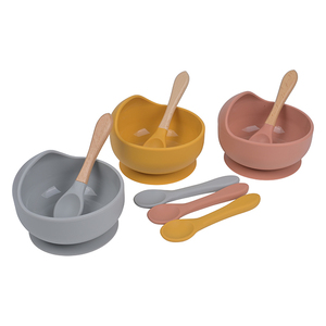 Set di Ciotole per Bambini in Silicone con Ventosa e Cucchiai in Legno, Certificato CE, Personalizzabile, Senza BPA - Product Image 5