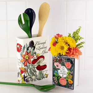 2023 Hot Sale Creative Flower Vase Book Shape Ceramic Vase For Home Decor
