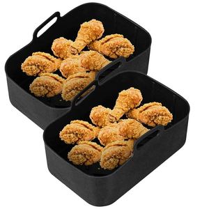 Rectangular Double Pot <b>Silicone</b> Pot air Fryer Accessories <b>Silicone</b> <b>Baking</b> Tray - Product Image 3