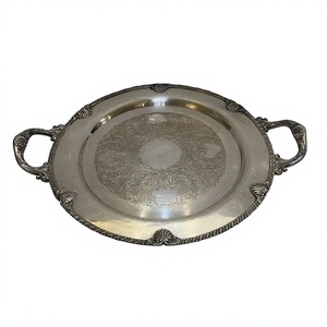 Bandeja Redonda de Metal para Chocolate, Bandeja de Chocolate Hecha a Mano de Primera Calidad, Clásica y Elegante, Nueva - Product Image 1