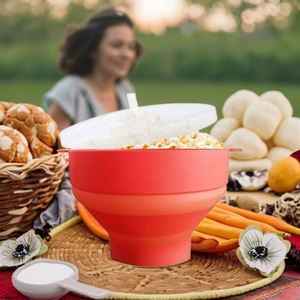 Máquina para Hacer Palomitas de Maíz para Microondas, Tazón Plegable de Silicona con Tapa para Microondas - Product Image 2
