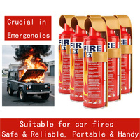Extincteur portable à base d'eau 500ml 1000ml, spray mousse pour voiture, boîte à gants, maison, voyage