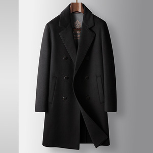 Cappotto Invernale da <span class=keywords><strong>Uomo</strong></span> di Alta Gamma, <span class=keywords><strong>Doppiopetto</strong></span> in Lana con Tasche Laterali, Casual e Caldo - Product Image 4