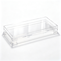 Présentoir en acrylique transparent pour service à thé, plateau de rangement de bureau, étagère de présentation, organisateur de vitrine