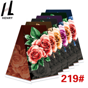 Fabric Factory Multi-Color Selection Gradient Color <strong>Background</strong> White Large Flower Printed Fabric for Polyester Dresses - Product Image 3