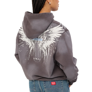 <span class=keywords><strong>Felpe</strong></span> in cotone Boxy Fit con motivo logo personalizzato in metallo <span class=keywords><strong>Rock</strong></span> High Street <span class=keywords><strong>Band</strong></span> felpa con stampa lavata - Product Image 2