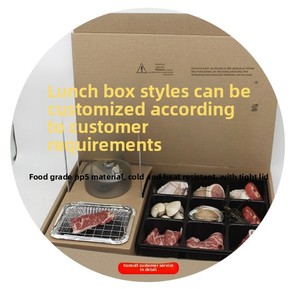 Barbecue portable pliable en acier inoxydable avec logo, dispositif de sécurité flamme, et ensemble boîte <span class=keywords><strong>à</strong></span> bento pour fête - Product Image 6