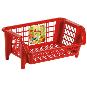 Boîte de rangement multifonctionnelle empilable Magic 54,5x38x24,5 cm, rouge, en plastique, pour l'organisation de la cuisine - Product Image 2