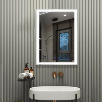 Square LED Touch Sensor Switch Modern Design Aluminum Alloy Frame Silver Lenses Wall Mount Bathroom Living Room Hotel Apartment