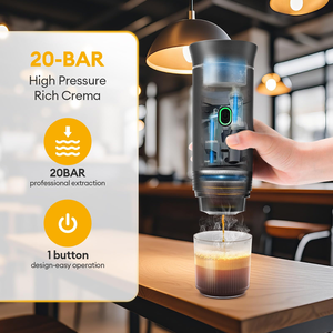 Cafetera Portátil de Cápsulas de Espresso 3 en 1, Recargable, de Calentamiento Rápido, para Acampar al Aire Libre, DG NS - Product Image 4