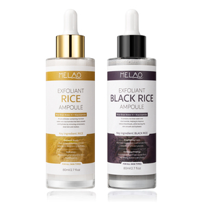 Nhãn hiệu riêng vỏ bắn Glow gạo Ampoule tẩy tế bào chết màu đen và trắng gạo lột Glow Ampoule mềm tẩy tế bào chết huyết thanh - Product Image 1
