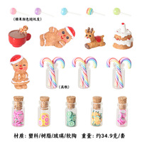 Mini-ornement de canne à sucre pour maison de poupée, modèle de gâteau, figurine de biscuit DIY, accessoires de décoration de scène
