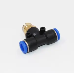 China PB6-02 Plastic Snel Aansluiten Lucht Pneumatische Cilinder Accessoires Snel Aansluiten Pneumatische Fittingen Met Één Druk Op De Buis