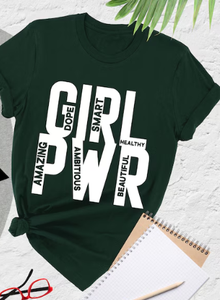 T-shirt Girl Power da donna, casual, femminista, girocollo, manica corta, 100% cotone jersey, stampa, vestibilità regolare, tutte le stagioni - Product Image 3