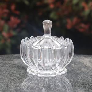 Pot à bougie en cristal avec couvercle en cristal, pot à bonbons décoratif, bonbonnière <span class=keywords><strong>pas</strong></span> chère, cadeau pour femme, vente en gros d'usine - Product Image 5