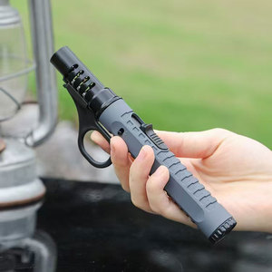Venta al por mayor barato a prueba de viento Jet llama recargable butano Camping antorcha encendedor azul fuego barbacoa cigarro fumar encendedor - Product Image 3