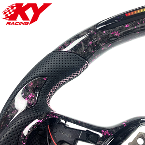 Volant sport intelligent en cuir et fibre de carbone forgée sur mesure pour Honda Civic Accord CR-V 11e génération 2021-2024 - Product Image 2