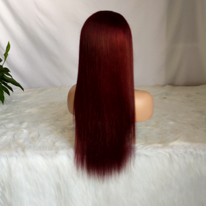 Parrucca frontale capelli umani parrucche all'ingrosso bordeaux 99j colore pizzo anteriore capelli umani pieno Hd pizzo trasparente parrucca anteriore per le donne - Product Image 4