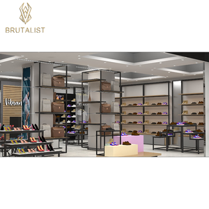 Étagères de conception personnalisée Étagères Meubles Style élégant Étagère à chaussures en acier inoxydable Affichage de chaussures Conception de salle d'exposition - Product Image 6
