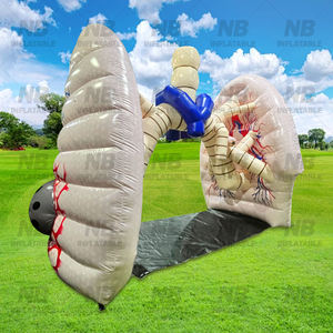 Modèle éducatif géant gonflable rose du cancer du poumon - Matériau PVC/Nylon imperméable pour événements médicaux et exposition d'organes humains - Product Image 3