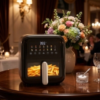 Four à friture numérique 8L à panier unique 1500-2000W, corps en plastique, contrôle tactile, appareil de cuisine intelligent