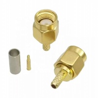 Conector macho SMA de bajo coste, engarce LMR100 RG174 RG316, Cable RF Coaxial SMA macho