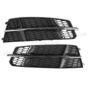 Cache de phare antibrouillard avant pour Audi A6 C7 S-Line S6 2015-2018, style nid d'abeille, pour grille inférieure de pare-chocs avant - Product Image 1