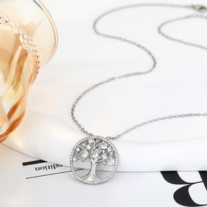 Colliers de bijoux FY Fashion, arbre de vie, zircon cubique, pendentif pierre de naissance, <span class=keywords><strong>cadeau</strong></span> pour <span class=keywords><strong>maman</strong></span>, femme, anniversaire, Saint-Valentin - Product Image 3