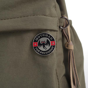 Pins de esmalte de metal gótico punk con diseños de Mothman, Presidente, dibujos animados y animales, accesorios para mochilas, ropa, joyas y letras - Product Image 3