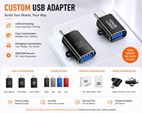 Adaptor USB-C Female ke USB3.0 Male dari Aluminium Alloy, Dongle OTG 5Gbps untuk Laptop PC, Power Bank, Pengisi Daya, dan Transfer Data