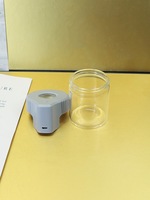 Bocal lumineux hermétique en plastique ABS avec couvercle en verre pour plantes aromatiques Bocal en verre avec LED et chargement USB Logo personnalisé disponible