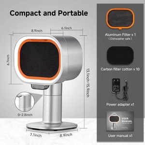 <span class=keywords><strong>Hotte</strong></span> <span class=keywords><strong>aspirante</strong></span> portable à bras rétractable, extracteur de fumée haute efficacité, filtre détachable pour usage intérieur - Product Image 6