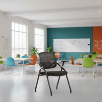 Chaise pliable de réunion et de formation en gros avec appui-tête réglable pour l'étude et l'utilisation en salle de classe des étudiants universitaires