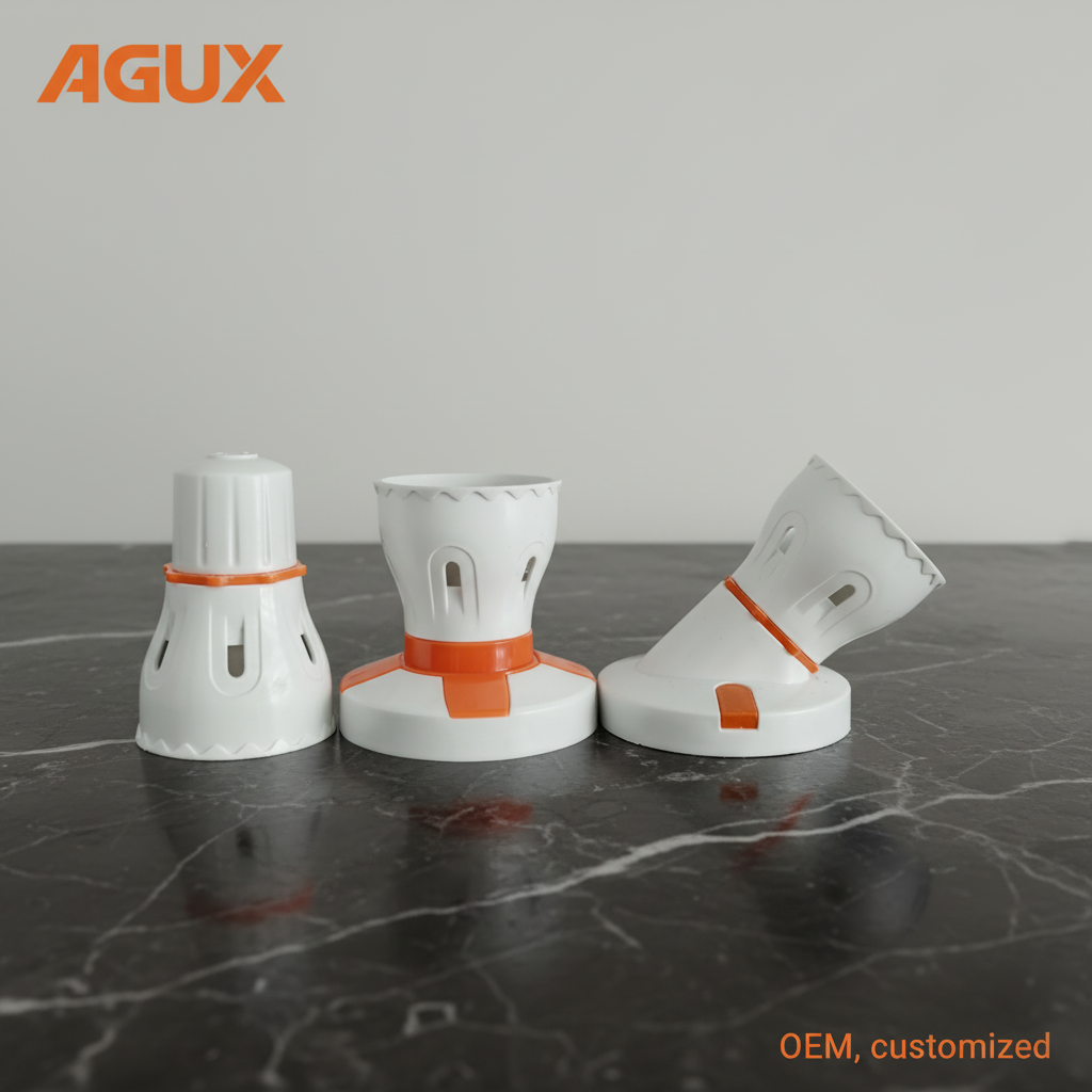 AGUX Ceiling Mounted B22/E27 Universal Lamp Holder 250V Socket 16A 10-Year Warranty Small Circular Plastic