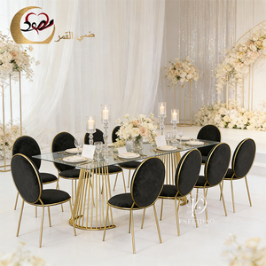 Mesa de Comedor Ecológica de Acero Inoxidable Dorado para Eventos - Product Image 6