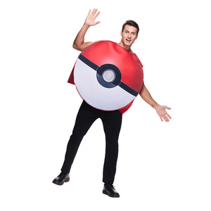 Costume Poké Ball Pokémon pour adulte, tenue de cosplay rouge en polyester, jeu d'animation, jeu de rôle, printemps 2024 - Product Image 3