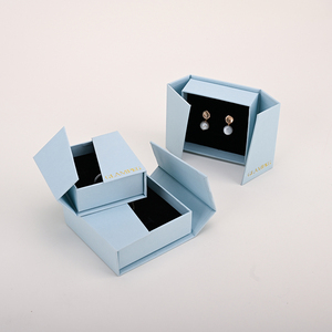 Glampkg Double Open Necklace Packaging Foldable Rigid Cardboard Jewelry <b>Box</b> Magnetic Jewelry <b>Gift</b> <b>Box</b> - Product Image 5
