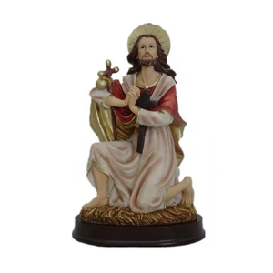 8-Zoll Anpassbare Handbemalte Langlebige Kreuzigungsstatue Jesus <span class=keywords><strong>Nazareth</strong></span> Neues Design Religiöse Figur Europa Harz Weihnachten - Product Image 1