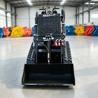 Penjualan Langsung Pabrik HUALITONG Mini Skid Steer Loader Berat 900kg dengan Bucket Sempit 820 mm