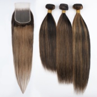 Lots de Cheveux Vierges Vietnamiens Brun Foncé en Gros, Tissage de Cheveux Brun Chocolat Foncé Lisse et Soyeux, Double Trame Faite à la Machine