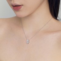 Dylam Design Simple Plaqué Or 18K Chain Link Charm 9Mm Round 8A Cz Zircon Collier S925 Silver Pendant Colliers For Women