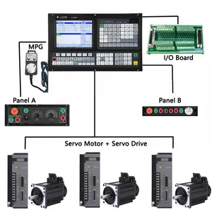 Bảng điều khiển máy công cụ CNC mô hình hoàn chỉnh bộ điều khiển năm trục CNC và hệ thống điều khiển máy tiện